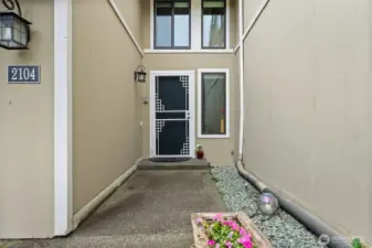 Main floor Entrance on the right side of the garage