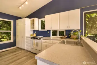 Lots of cabinetry and counter space make cooking a breeze!