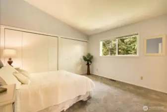 Primary en-suite has 3/4  bath and loads of closet space.