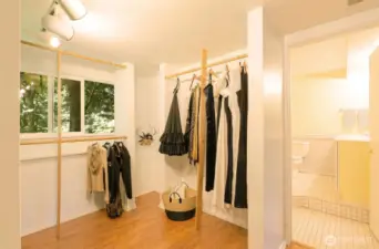 Closet area off lower level office/craft room. Home has so much storage!