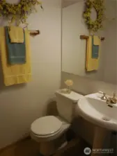 Half Bath on Lower Level