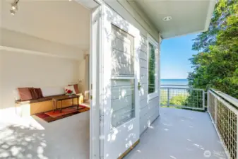 Direct deck access from the bedroom.