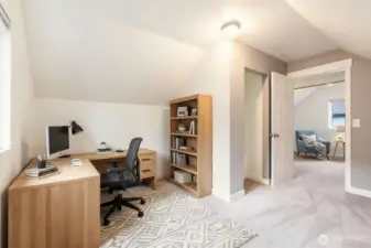 *VIRTUALLY STAGED* Office area and bedroom found upstairs.