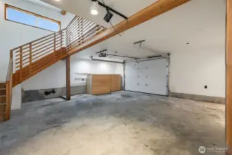 Notice the stairs leading to the upper level.