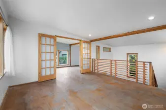 Here's the upstairs of the garage. This is where a little more investment could transform this into rental space or run your own business here.