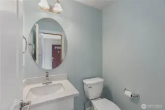 Half bath on the main level.