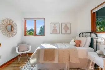 3/3 bedrooms on the bedroom level.