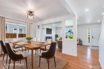 Main Floor Dining Room - Virtually Staged