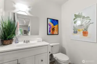 Half bathroom on main level