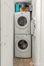 Stackable washer / dryer - laundry upstairs on same level as bedrooms