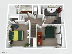 Upper level floorplan