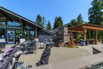 Swing clubs at the public golf course nearby - Highlands Golf Course
