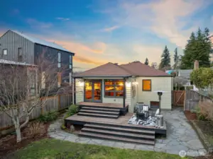 Brazilian Ipe wood on all decks and flagstone patio