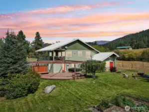 Facing back of house