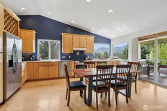 Upstairs kitchen & dining