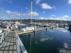 view of Dock A and B from ramp.