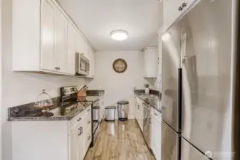 Modern, efficient kitchen is a delightful place to cook and create.