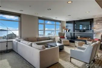 Club Room seating with big screen tv!