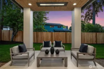 Private outdoor covered area with BBQ hook-up