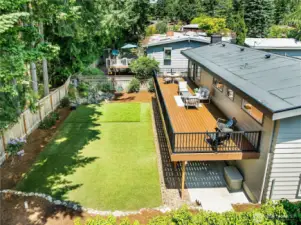 Spacious backyard with durable, low-maintenance turf—say goodbye to mowing and fertilizing! Ideal for pets and active outdoor living, plus it keeps mud outside where it belongs.