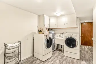 Downstairs is the large utility area