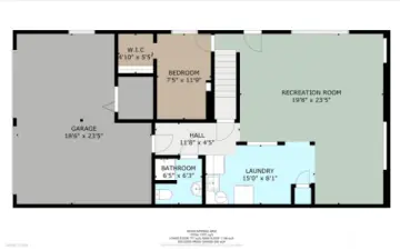 Lower level floor plan