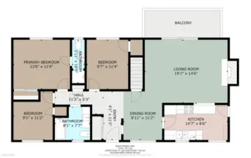 Upper level floor plan