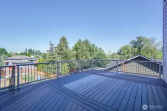 Composite deck from main floor