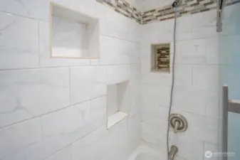 Tiled second floor bathroom