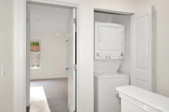 Washer & Dryer near bedrooms for convenience