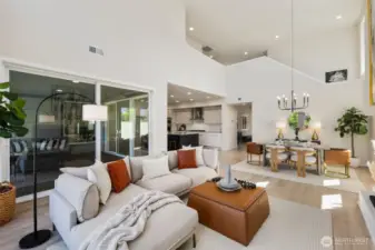 Access your outdoor oasis through two large glass sliders from your living and dining spaces.