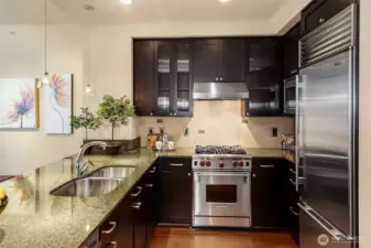 Gas cooking (this home has a gas fireplace as well!) and luxury appliances.