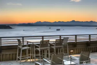 Front row seat to amazing sunsets with the Olympic Mountains and Puget Sound to delight.