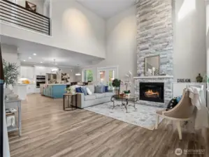 The grand fire place is the star of this home. Can you see yourself sitting here infront of the fire to read a book or have interested conversations with friends?