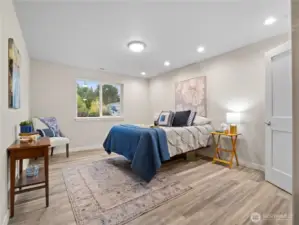 This is the smaller of the two bedrooms on the top floor. It, too, has a walk-in closet.