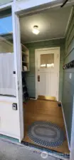 Mudroom entry from carport through to kitchen