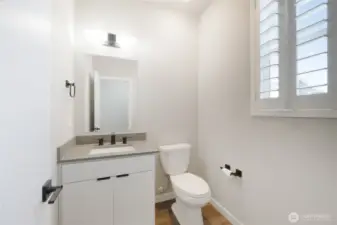 Main floor half bathroom