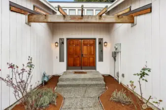 A warm and inviting front entrance that sets the tone.