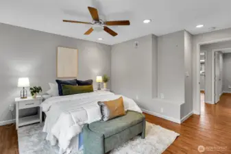 Another comfortable bedroom that feels calm and private.