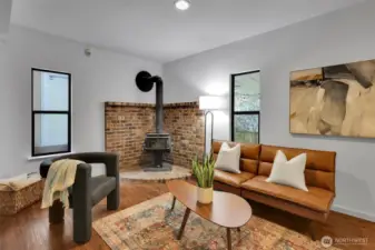 A cozy sitting area perfect for reading or quiet mornings.