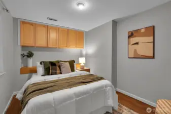 A peaceful bedroom retreat at the end of the day.