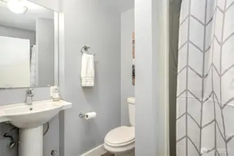 3/4 bathroom on lower level
