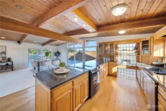 Enjoy the lake views while cooking and hanging out in the kitchen.