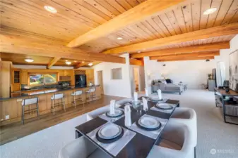 Large dining area with incredible views of Tapps.