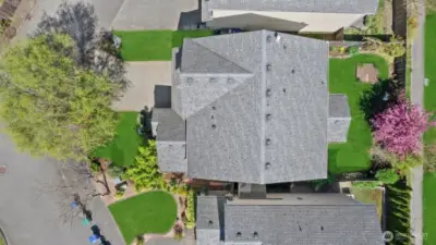 Drone photo of house