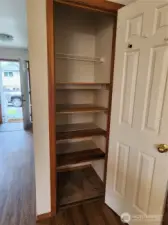 Right beside the kitchen is a pantry for your kitchen appliances or your Costco items!