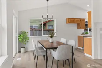 Virtually Staged, spacious dining room