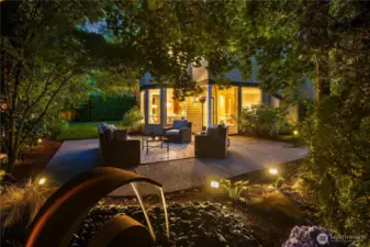 Architectural water feature provides charm and character with its cascading waterfall sounds.