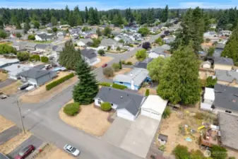 Overhead view of property.