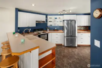 Light filled kitchen with plenty of room for cooking or just visiting.